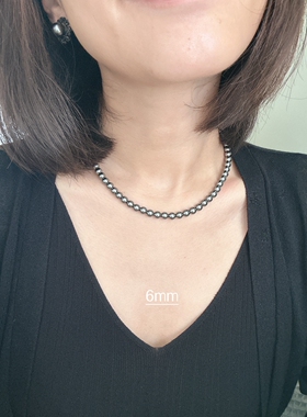 黑珍珠纯银大溪地黑珍珠纯银扣