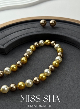 项链锁骨链珍珠人造珍珠人造珍珠