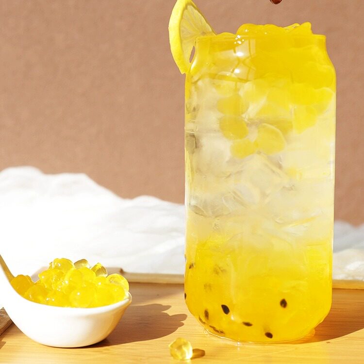 寒天晶球1kg黑糖原味脆波波寒天球多肉粒奶茶店专用椰果珍珠配料