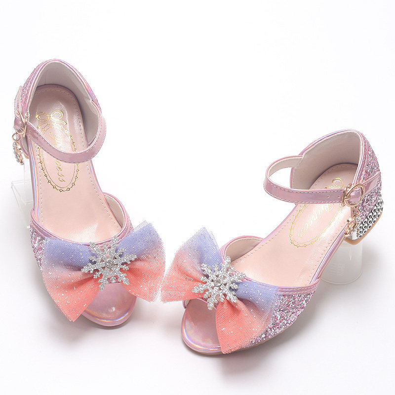 女童高跟凉鞋夏新软底爱莎公主水晶鞋小女孩凉鞋中大童儿童水晶鞋,淘宝优惠券,粉丝福利购,淘宝优惠卷