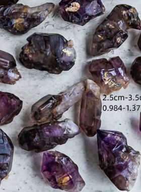 天然超七水晶随行裸石水晶原石打磨消磁矿标骸骨骨干家居桌面