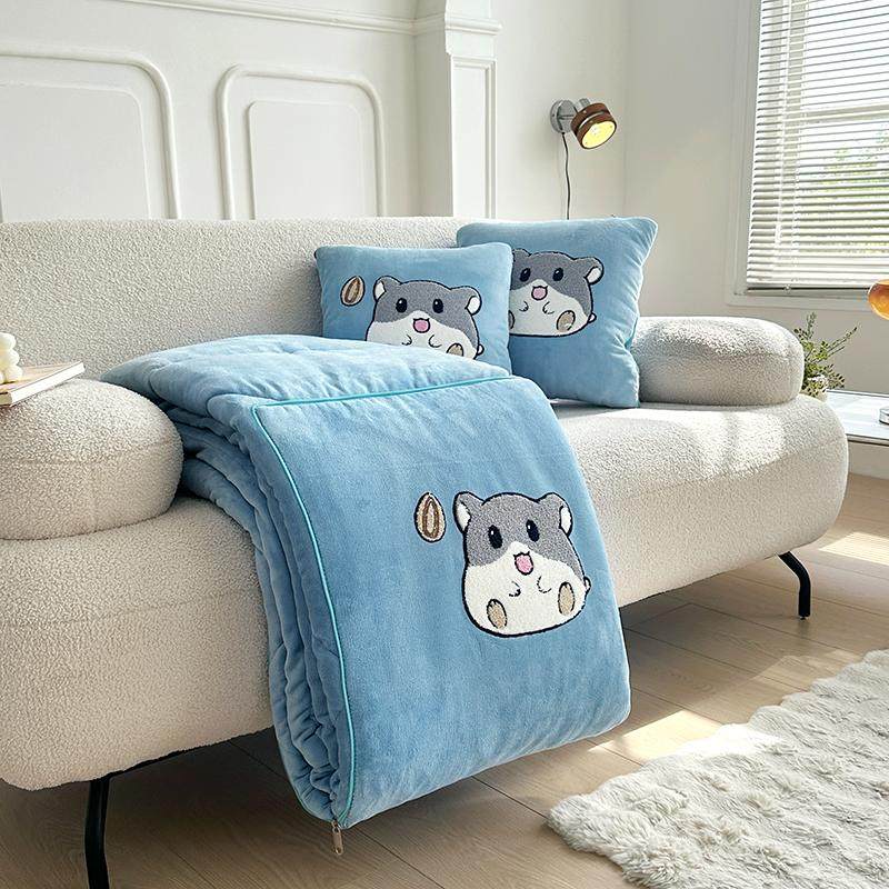 加厚新品抱枕被子两用二合一可爱卡通可折叠空调被午睡午休靠垫被,淘宝优惠券,粉丝福利购,淘宝优惠卷