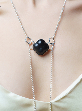 永恒结双扣多用素银链S925纯银