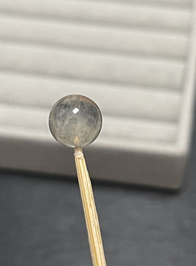 10mm双面彩光灰月光圆珠子单珠小灯泡月光石散珠DIY手串配饰693