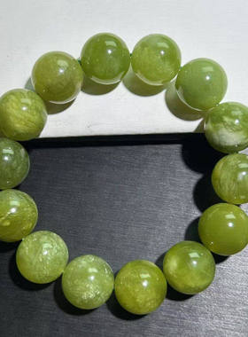 岫玉青提奶盖手串绿色青提奶盖岫玉手链青提岫玉手串岫玉一物一图