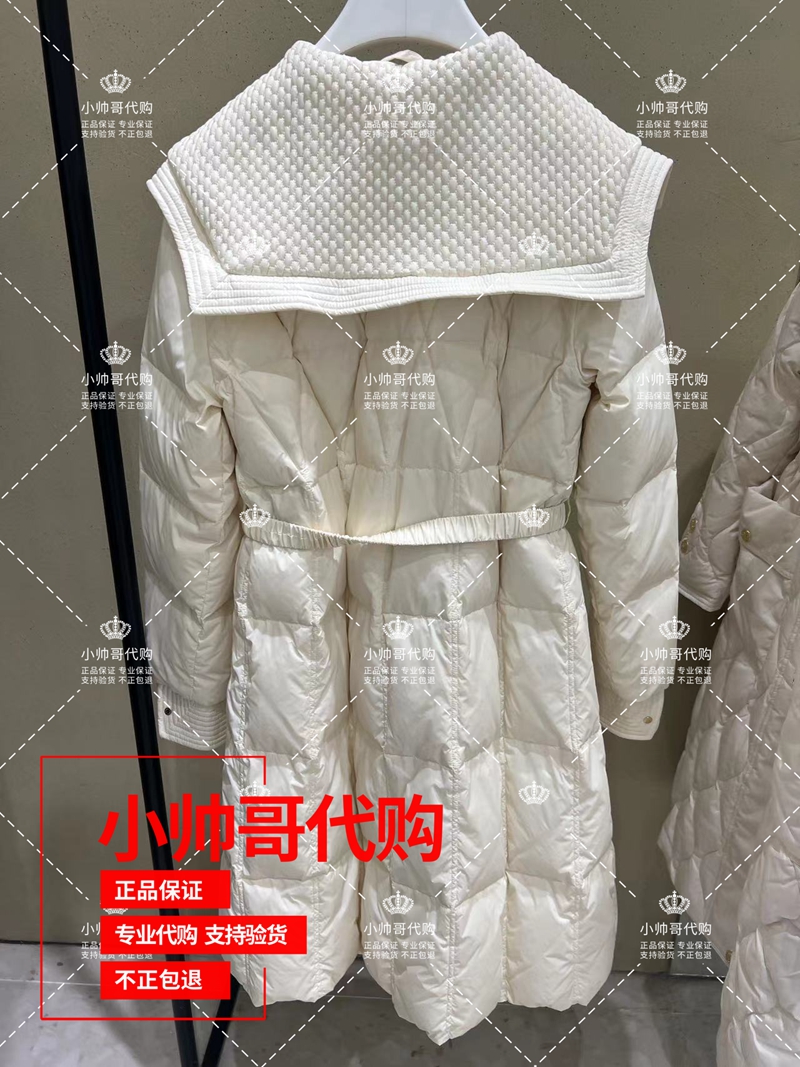 现货 1TZ3338270 9Y欧时力2023冬专柜正品翻领显瘦长款羽绒服大衣