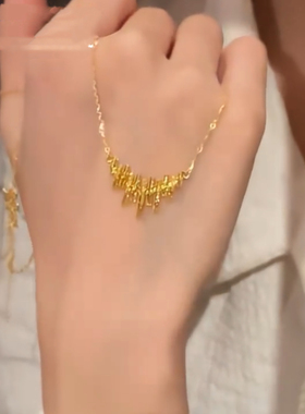 小众设计感碎冰冰律动音符项链女轻奢气质精致优雅百搭锁骨链颈链