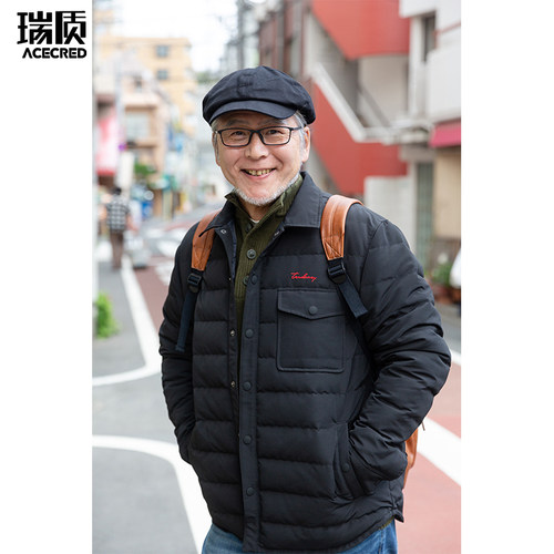 羽绒服爸爸保暖冬装外套中年老爸秋冬季夹克中老年人上衣爷爷衣服 - 图0