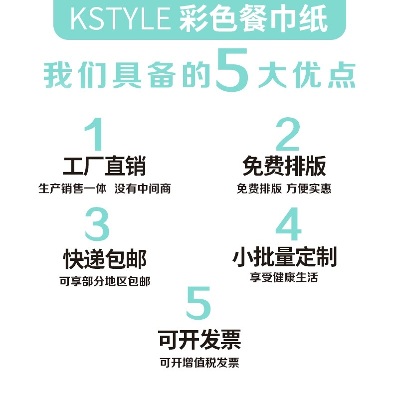 生日印花餐巾纸方巾方形面巾纸酒店餐厅聚会派对庆生彩色纸巾20张 - 图1