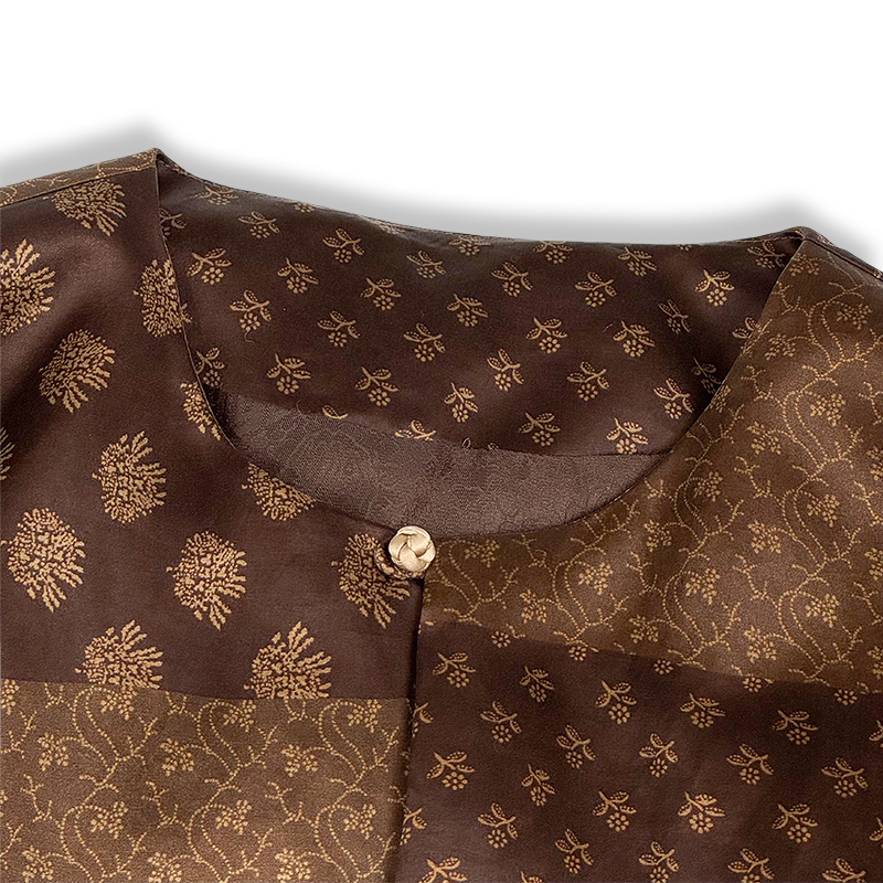 『一品』詹祥和·香云纱国风鹅绒服秋冬保暖上衣百搭简约 - 图0