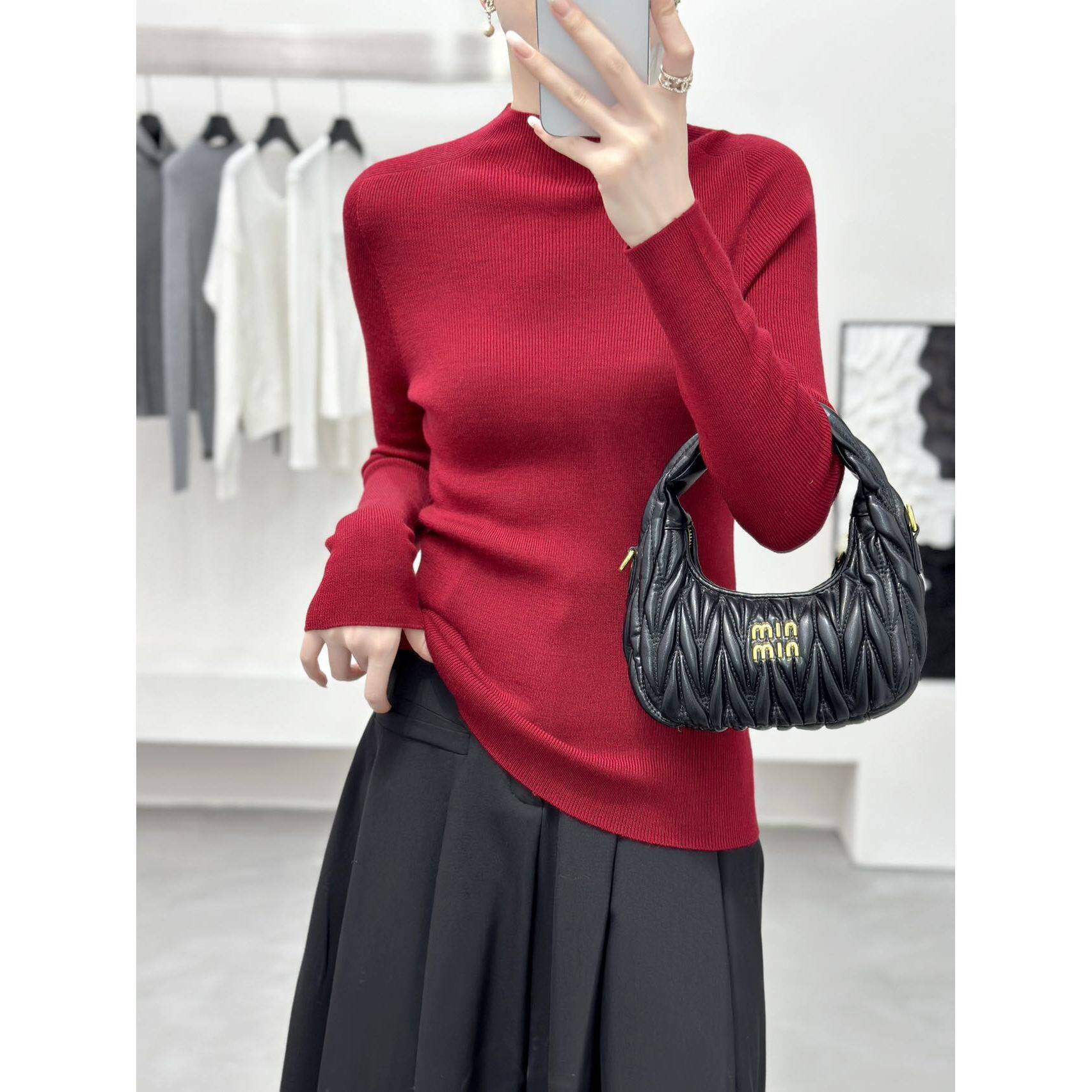 『纤枝』詹祥和100精纺羊毛国风新中式一线成衣百搭内搭半高领毛,淘宝优惠券,粉丝福利购,淘宝优惠卷