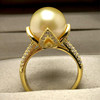 Seawater South Sea gold beads strong light round ring 10-13