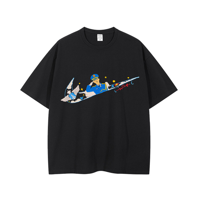 送兵哥哥礼物刺绣手工diy刺绣材料包送男友情侣T恤线段情书