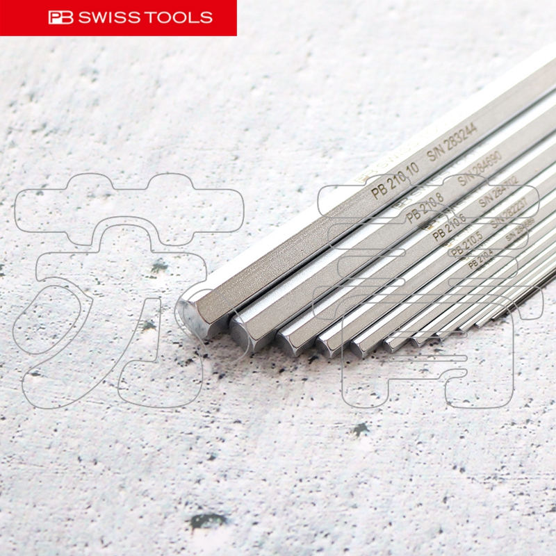 原装进口瑞士PB SWISS TOOLS 公制平头内六角扳手 PB 210 系列 - 图1