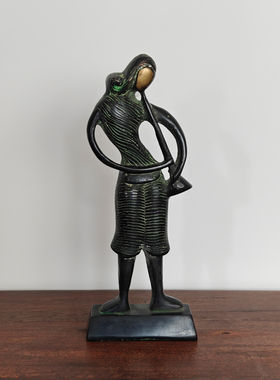 印度手工铜雕人物摆件