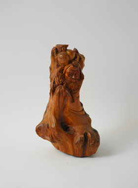 崖柏陈化老料木雕根雕客厅茶室