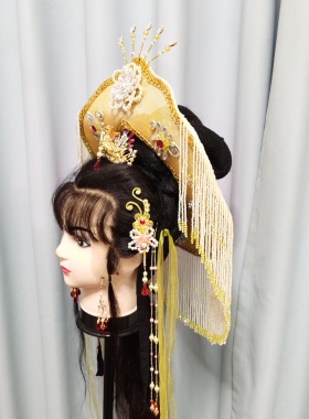 DIY戏曲发饰镶嵌复古龙女三娘帽