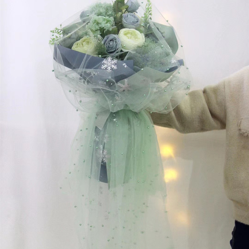 仙女纱鲜花纱网雪纱网纱花束纱幔材料黑纱花艺玫瑰包装纸白色黑色,淘宝优惠券,粉丝福利购,淘宝优惠卷