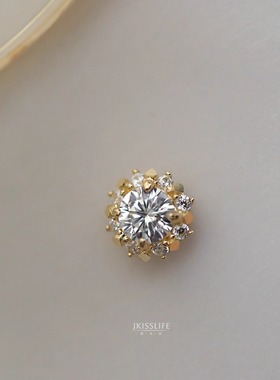 9K金精致华丽日系吊坠挂坠太阳花