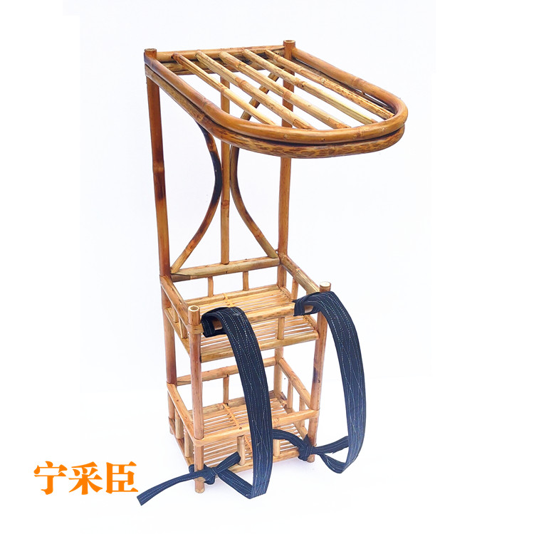 宁采臣背篓竹制书生背书箱移动售货展示架同款玄奘徒步旅行背包,淘宝优惠券,粉丝福利购,淘宝优惠卷