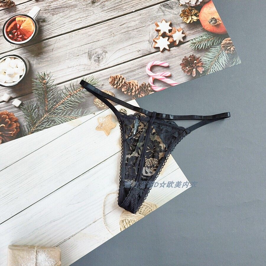 三110-140斤美国NOVA暗红色透视蕾丝性感T裤低腰女黑色细带丁字裤,淘宝优惠券,粉丝福利购,淘宝优惠卷