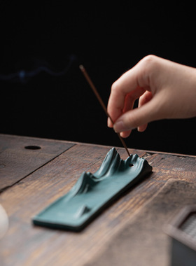 秦垚陶瓷千里江山线香炉