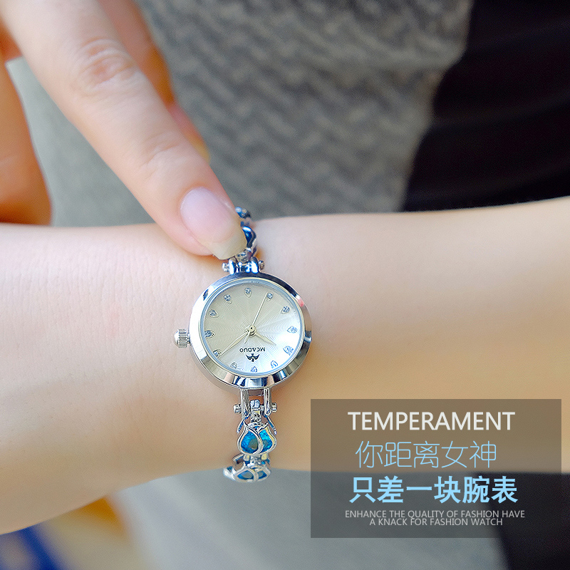 手链表女士手表女款时尚潮流女生手表女学生韩版简约防水休闲大气 手链表女士手表女款时尚潮流女生手表女学生韩版简约防水休闲大气