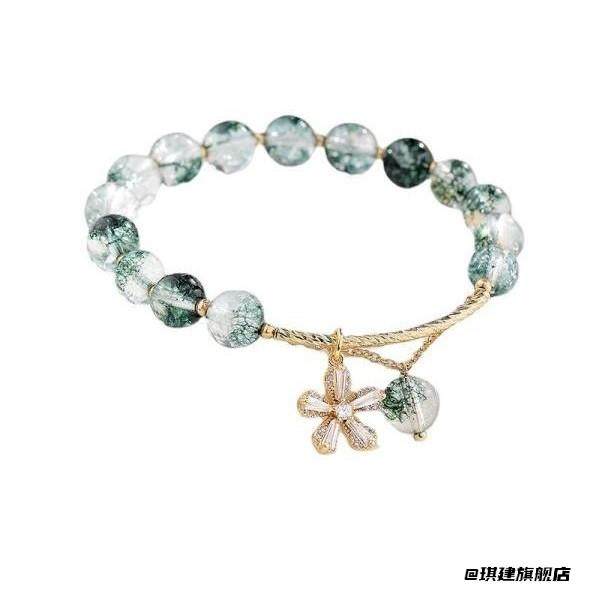 绿幽灵转运手串珠手饰樱花手串送女友链语手链夏小众手饰品女款女,淘宝优惠券,粉丝福利购,淘宝优惠卷