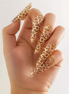 个性夸张新款饰品镂空花纹锥形