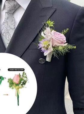 绿色三角胸针带钢别针婚庆手作