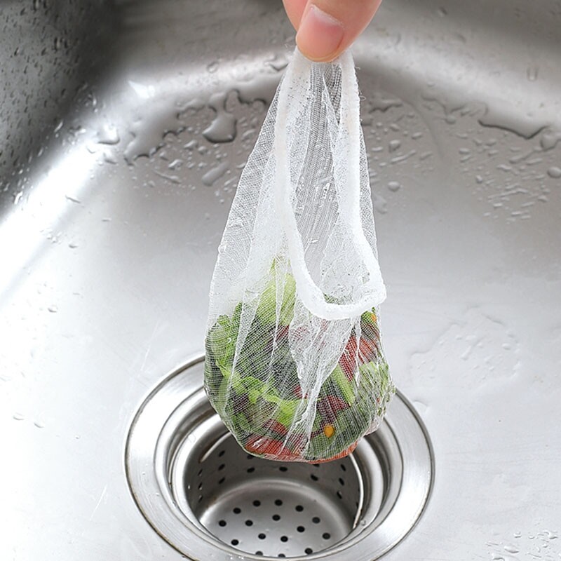 下水管道网兜袋家用洗碗槽过滤一次性过滤袋防堵漏漏水网袋防堵 - 图0