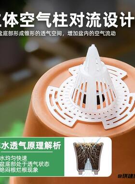 透气底孔塑料防漏土垫锥形花盆