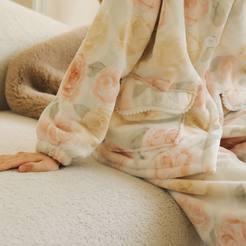 初冬加厚保暖牛奶羊羔绒女士卡通睡衣多色印花复合绒居家甜美套装,淘宝优惠券,粉丝福利购,淘宝优惠卷