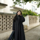 Mid-length wool coat, loose and versatile for autumn and winter
