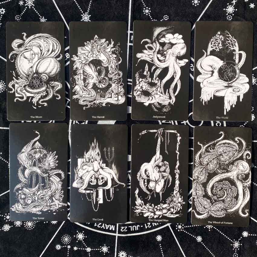 Octopus Tarot Deck Card Games 10.3x6cm章鱼塔罗 - 图2