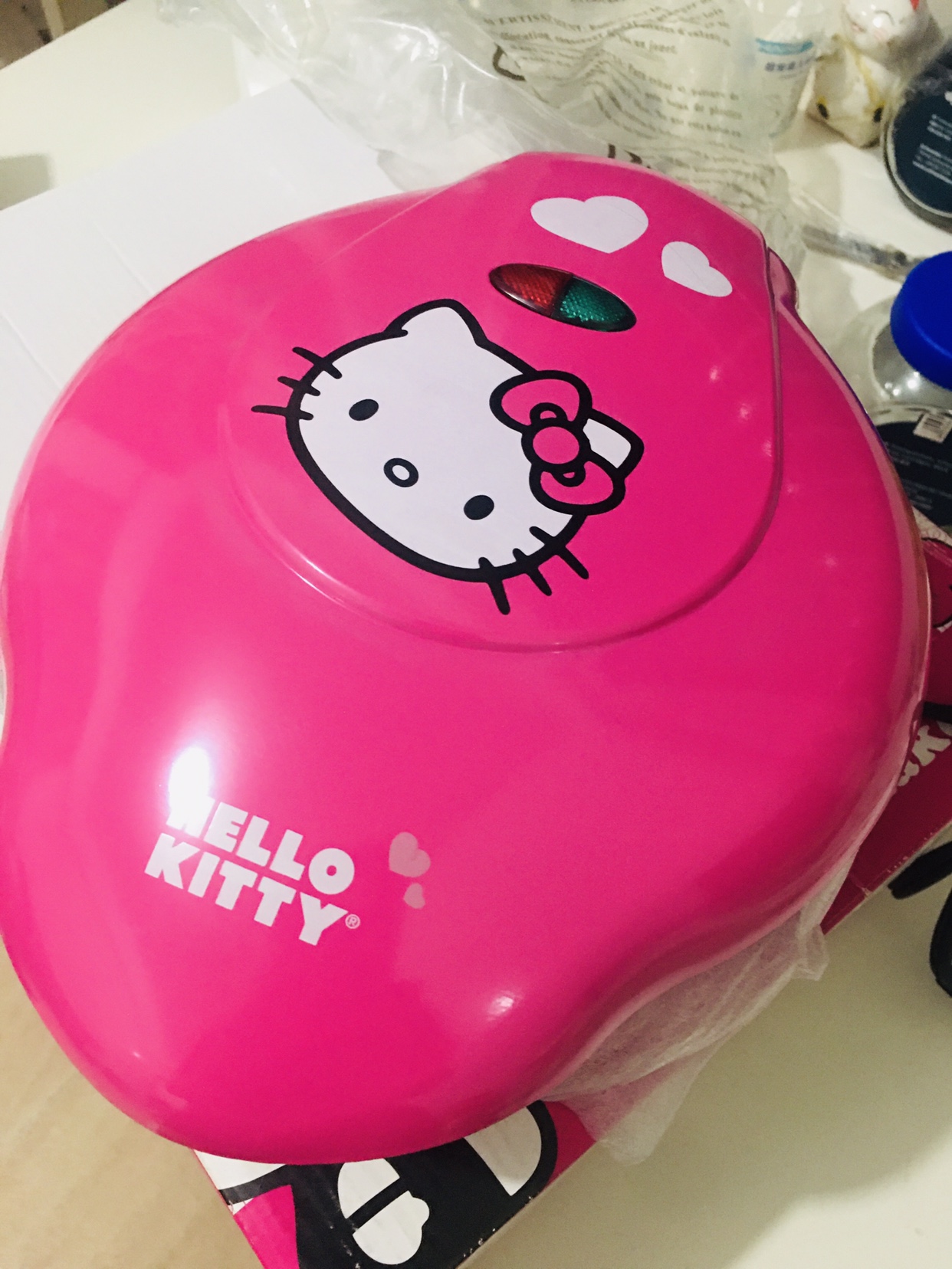 三丽鸥 美国进口 120V  松饼机 hello Kitty 大脸 造型 绝版KC