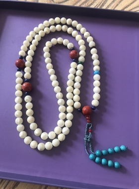 佛珠 10毫米 白色贝珠108颗 挂链