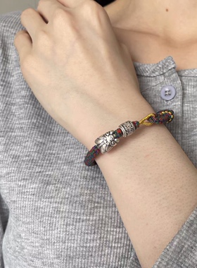 考生手链 925银 一鸣惊人 天然白水晶 紫水晶