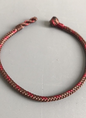 补土补火手链 手工编织4毫米 咖啡色 密宗红