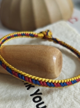 十全十美三色手链 金色 藏蓝 枣红 故宫配色