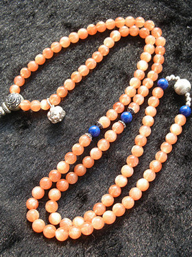 天然太阳石古典女士高档手串佛珠