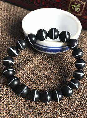 一线天影子石 黑白分明 古韵经典 男士礼品