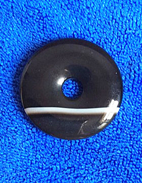 罕见影子石平安扣吊坠