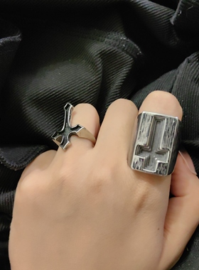 男款女生钛钢欧美朋克戒指分量感