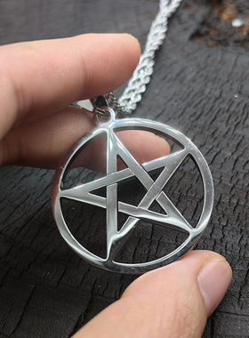 钛钢五芒星能量吊坠魔法阵元素