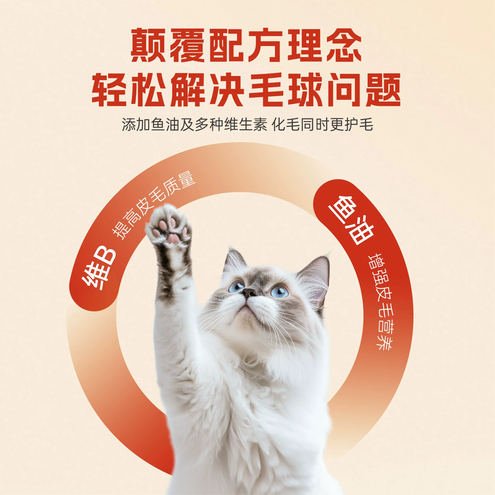 [GOPETBANG够宠吧化毛膏猫咪营养膏排毛球鱼油温和排毛高膳食纤维]