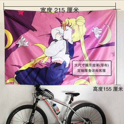挂布背景布ins装饰墙大尺寸卧室窗门帘商用酒吧客厅私人来图定制 - 图0