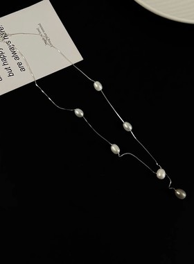 法国chrry koop新款法式优雅淡水珍珠项链锁骨链耳环女耳饰