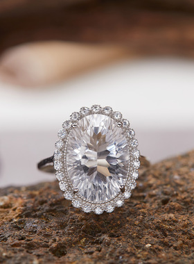 法国chrry koops925银镀18k金精致镶嵌白水晶黄水晶紫水晶彩宝