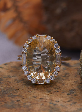 法国chrry koops925银精致镶嵌彩宝紫水晶戒指女高级感美观设计